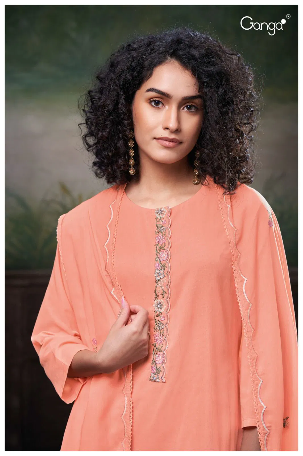 Sanvika 2741 By Ganga Hand Embroidery Work Dress Material Wholesalers In Delhi